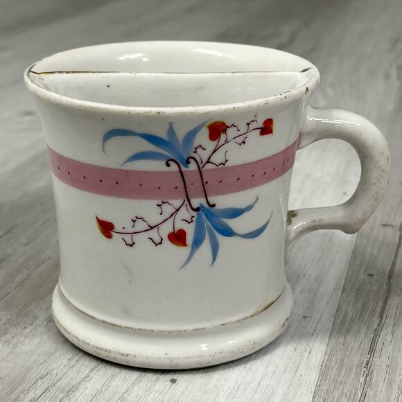 Excelsior Floral Jackolantern Porcelain Shaving Mug Scuttle Cup - Picture 1 of 6
